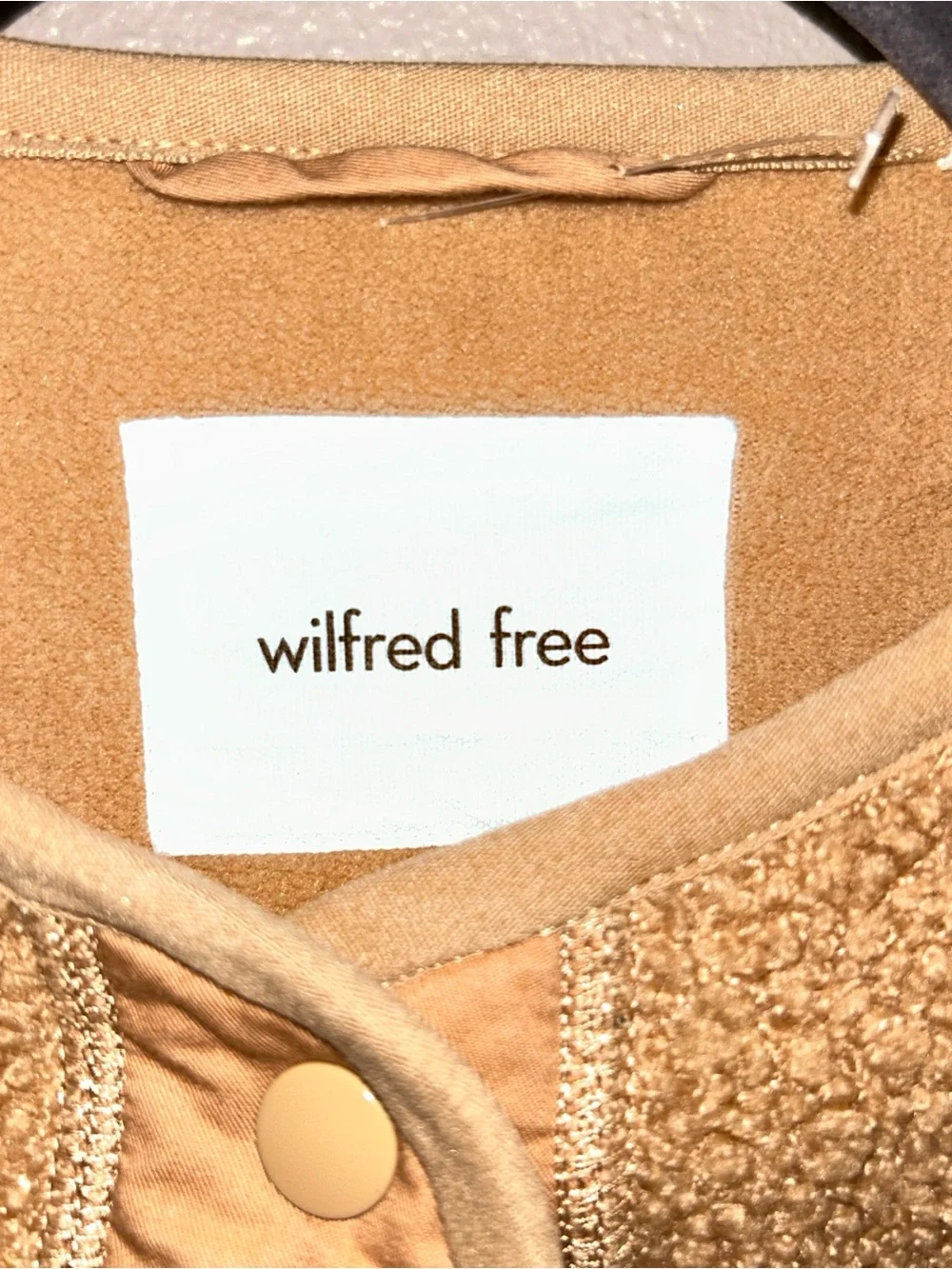 Wilfred free sherpa liner Camel Teddy Open-Front Coat